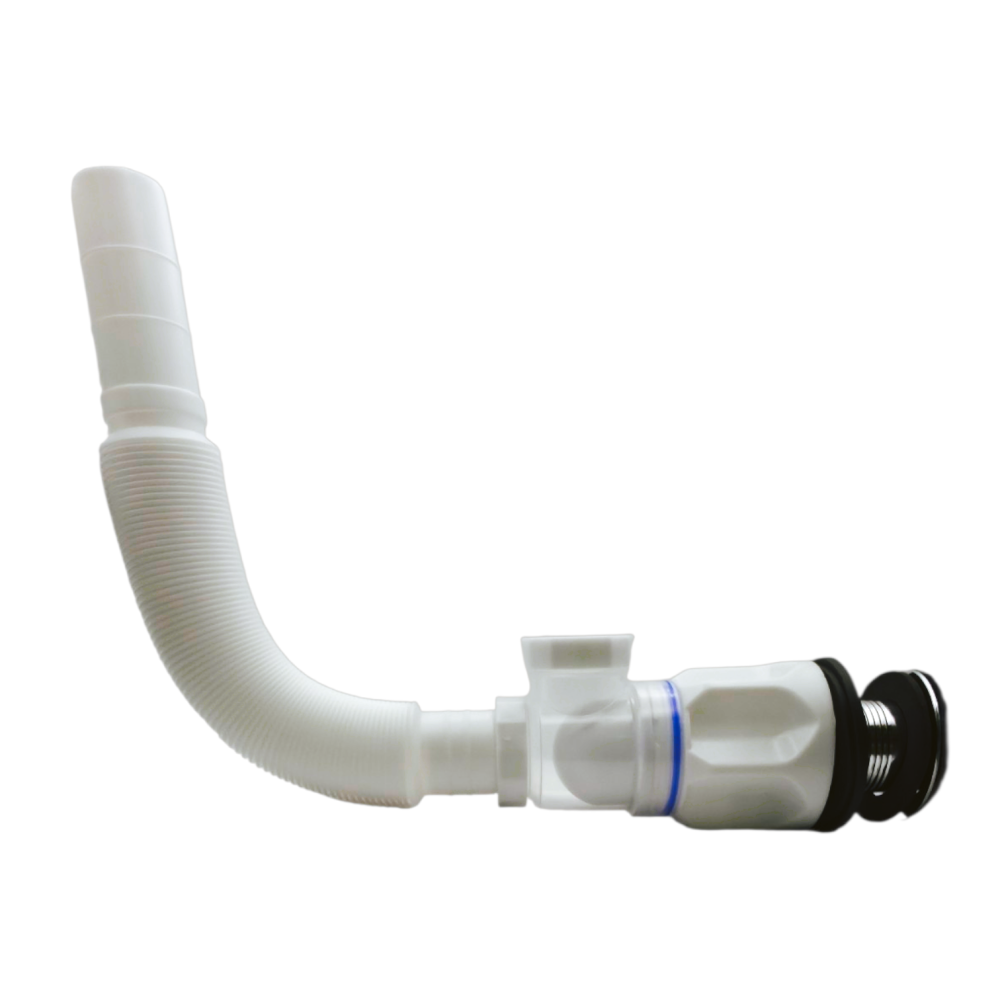 Siphon Accordeon Lavabo (40mm) + Clapet Blanc