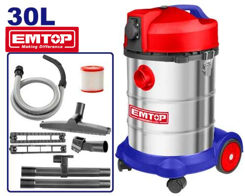 مكنسة كهربائية EMTOP 1400W 30L