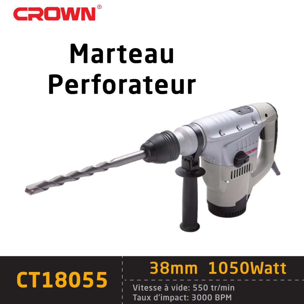 Marteau Piqueur CROWN 1050w 38mm