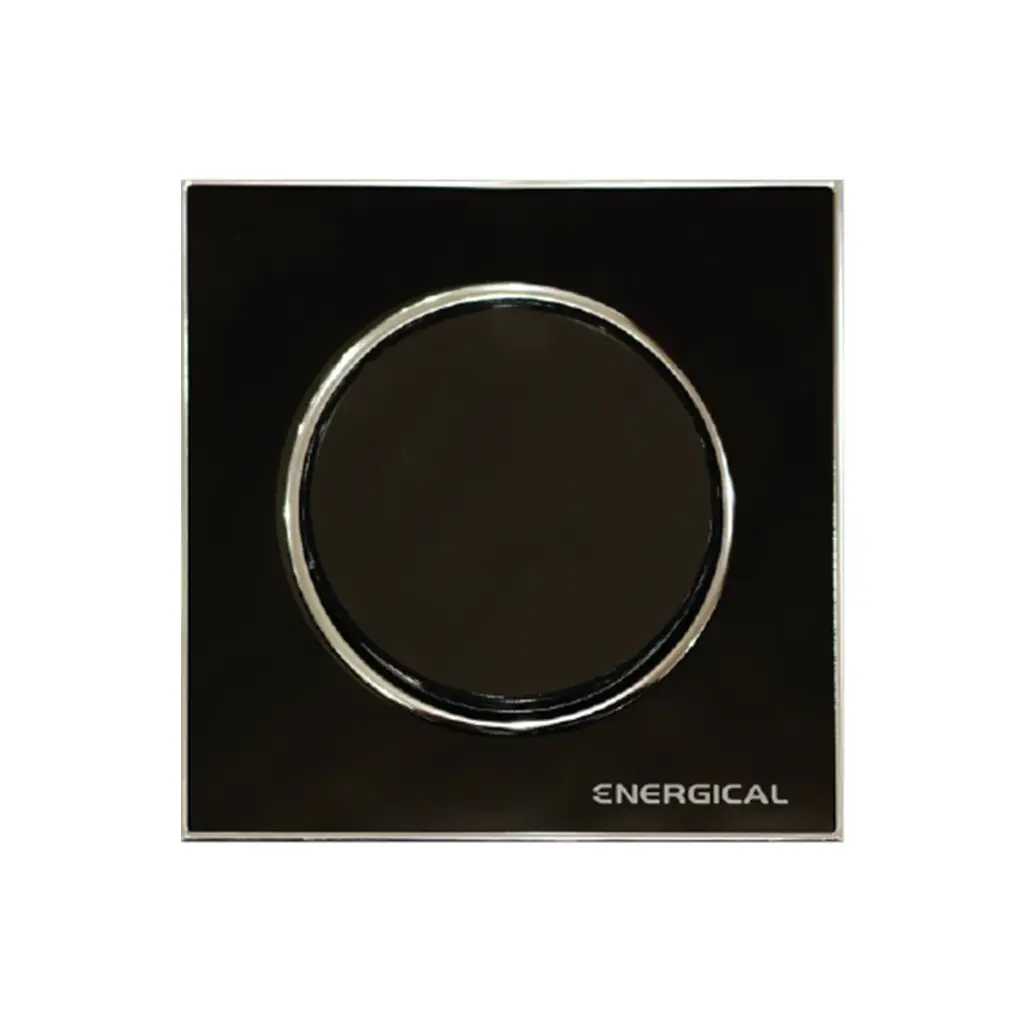 Flush-Mounted Black Push Button