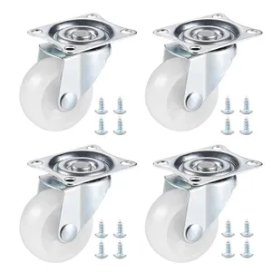 Roulette à Plaque Blanc Jeux (4pcs)