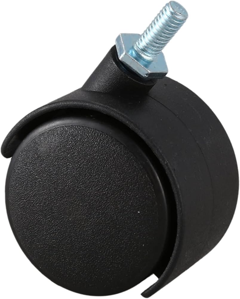 Roulette à Tige Noire /(4pcs)