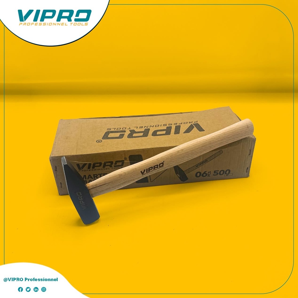 Marteau Vitrier Manche Bois VIPRO
