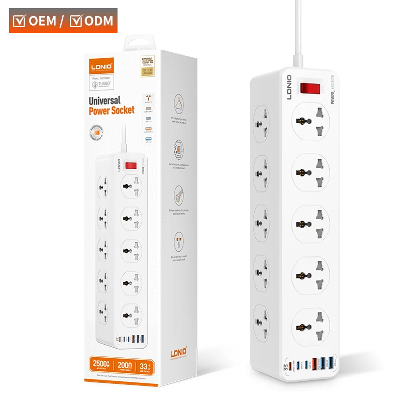 Multiprise 10 Sorties +2 USB LDNIO