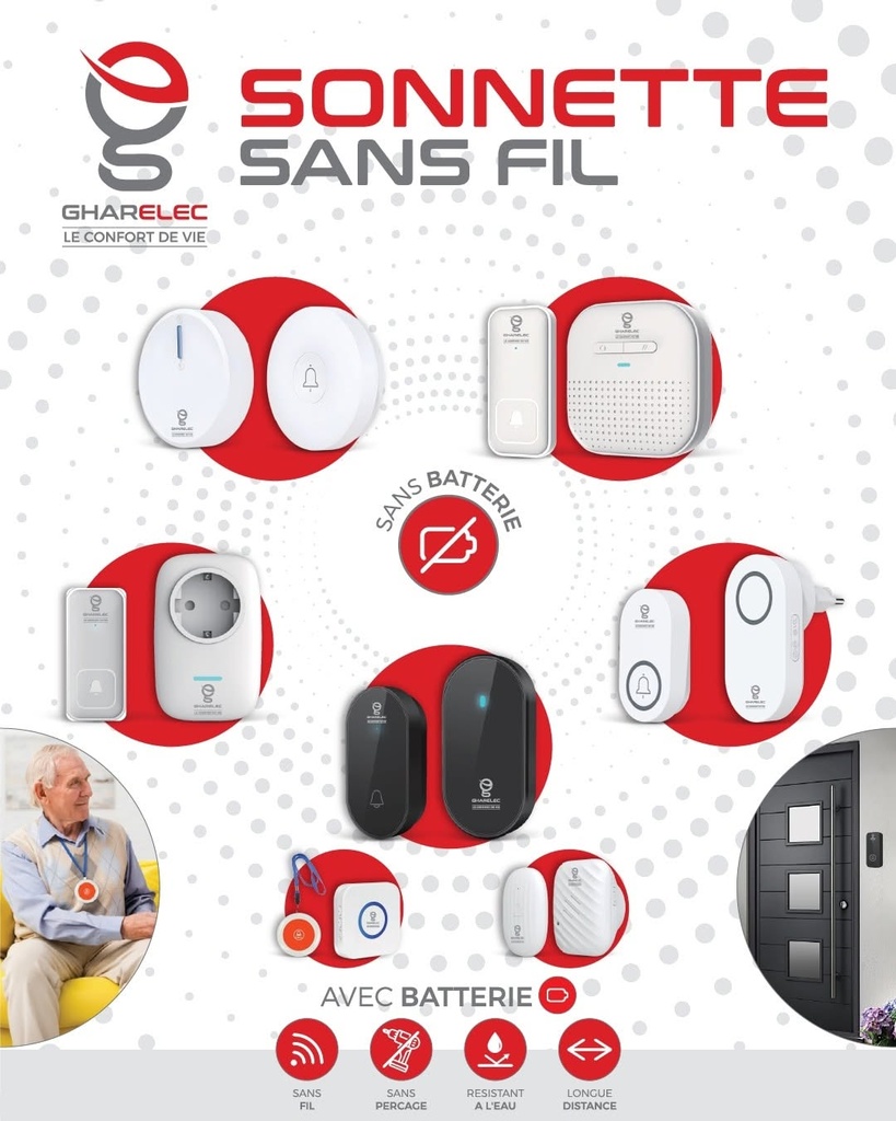 Sonnette Sans Fil GHARELEC