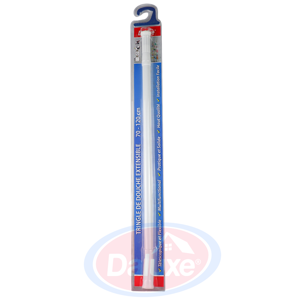 Tringle De Douche Extensible 70-120cm Blanc