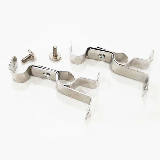 Support Tringle Chromé Double 28/19 /2pcs
