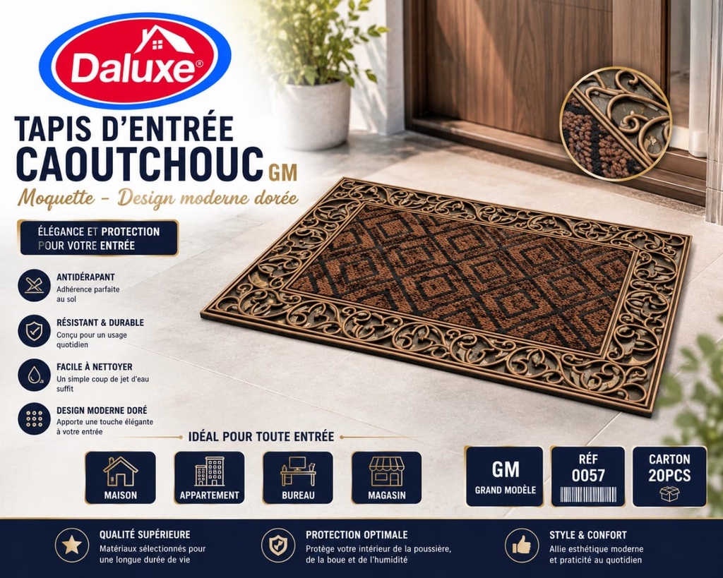 Tapis entre caoutchou DALUX